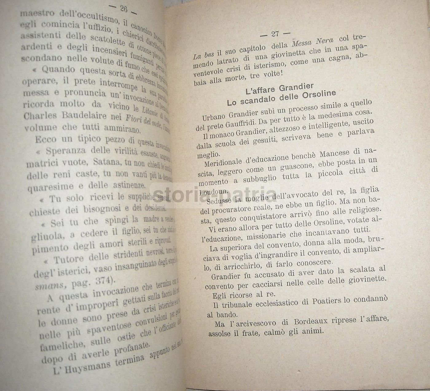 L'Orgia Satanica E Le Messe Nere. Nerbini, 1906. Prima Edizione.