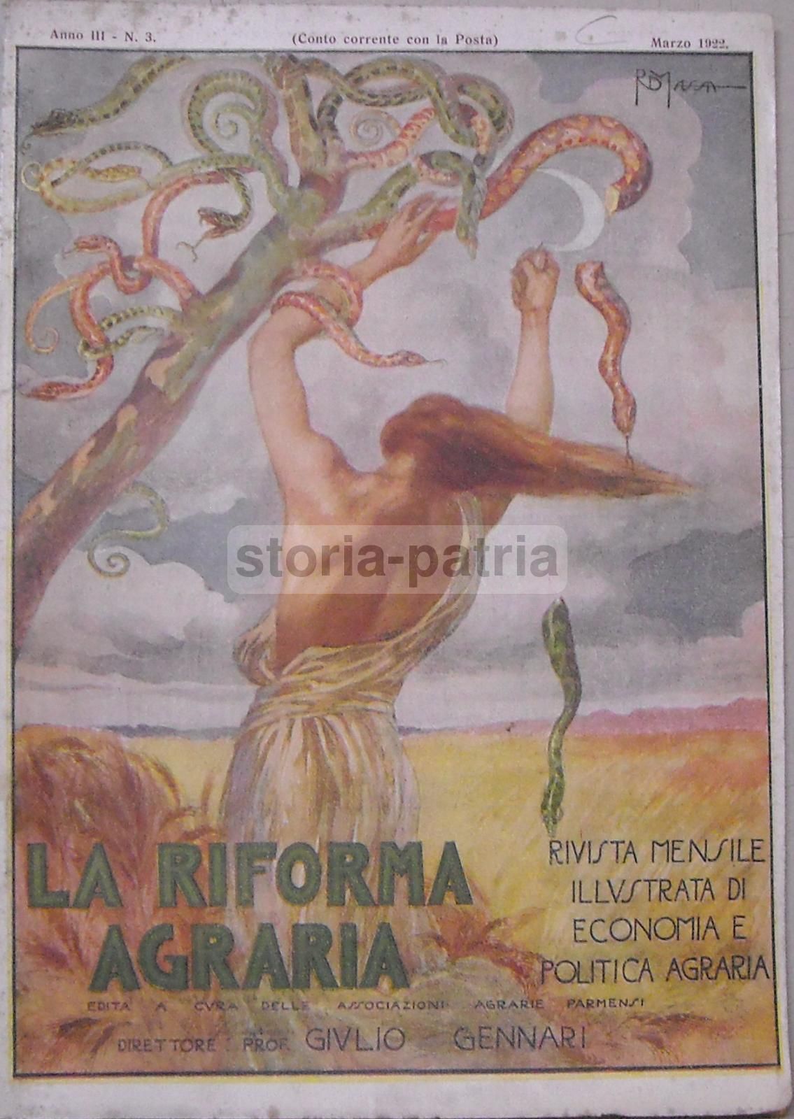 La Riforma Agraria: Rivista Mensile, Parma, Marzo 1922. Economia Agraria
