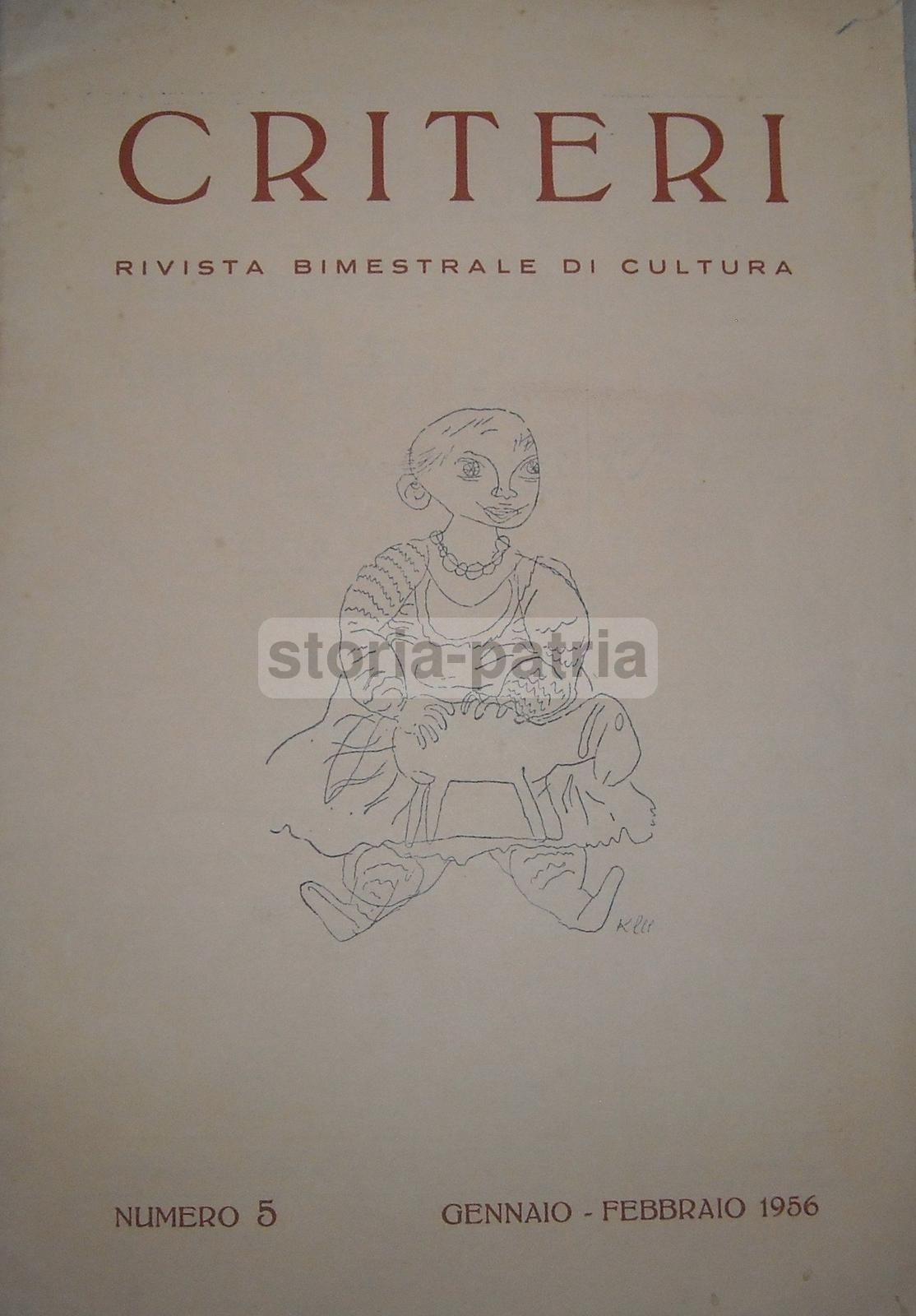 Criteri Rivista 1956: Klee, Bertolucci, Tassi, Pirella, Carrai, Parma