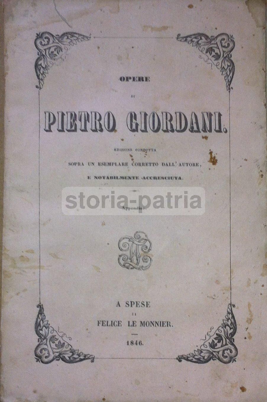 Opere Di Pietro Giordani: Appendice. Napoleone Legislatore E Altri Scritti, 1846