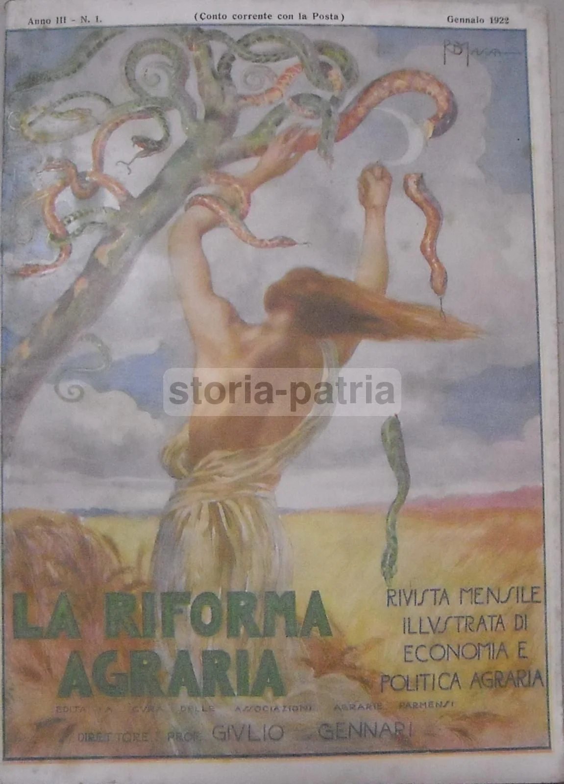 Agrarian Reform: Monthly Illustrated Review of Agricultural Economics and Politics. Parma, January 1922