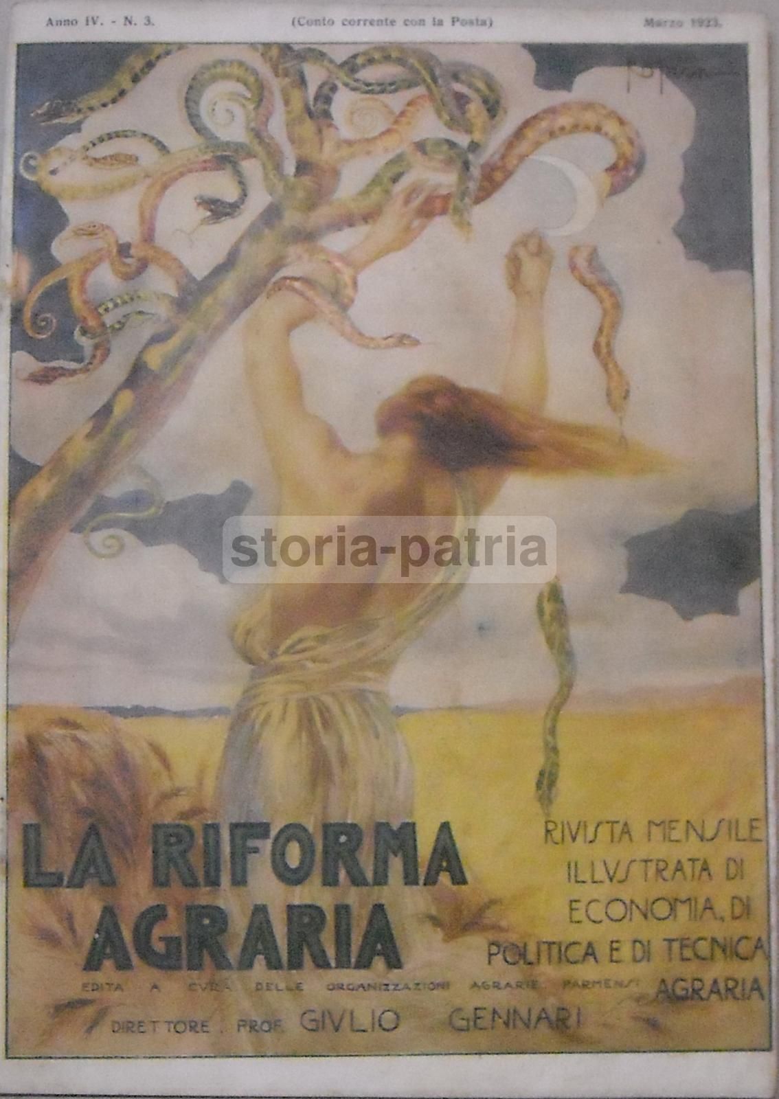 La Riforma Agraria: Rivista Mensile Illustrata Di Economia E Politica Agraria. Parma, Marzo 1923.