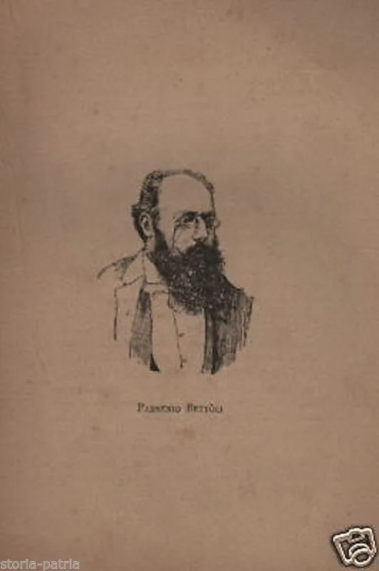 Parmenio Bettoli. Ritratto, Stampa Antica Xilografica, Fine '800