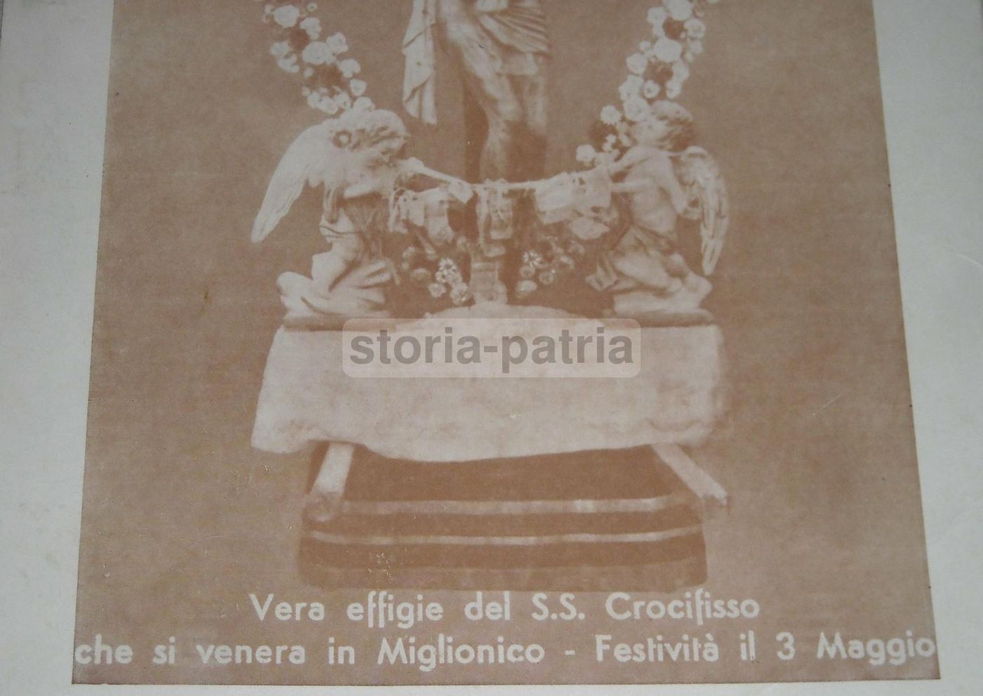 Stampa Devozionale SS. Crocifisso Miglionico Basilicata Anni '50