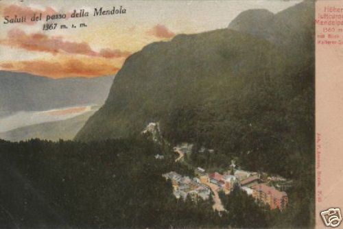 Cartolina d'Epoca Passo Della Mendola Veduta Panoramica Amonn