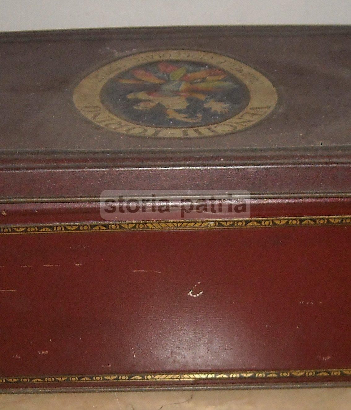 Scatola Pubblicitaria Venchi Torino In Latta Cromolitografata, Anni '30