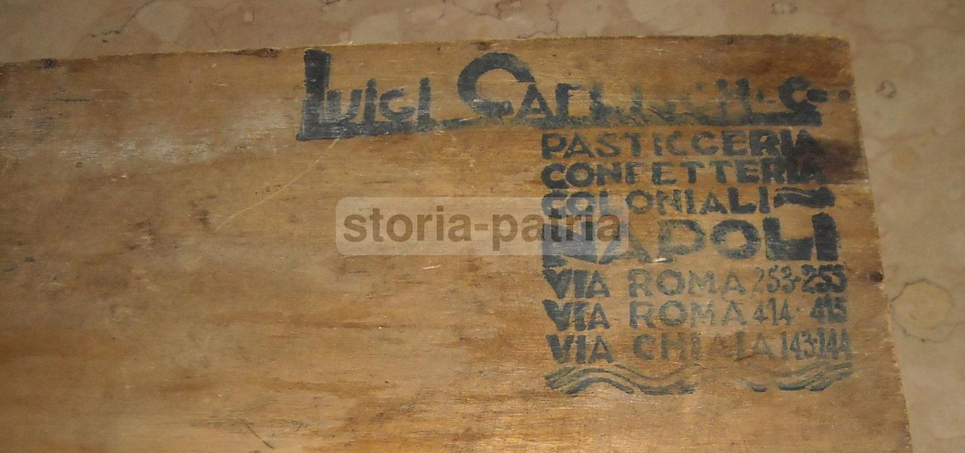 Astuccio Pubblicitario In Legno Pasticceria Caflich Napoli '900