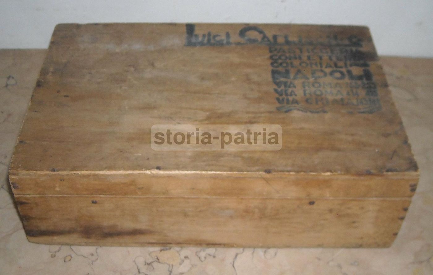 Astuccio Pubblicitario In Legno Pasticceria Caflich Napoli '900