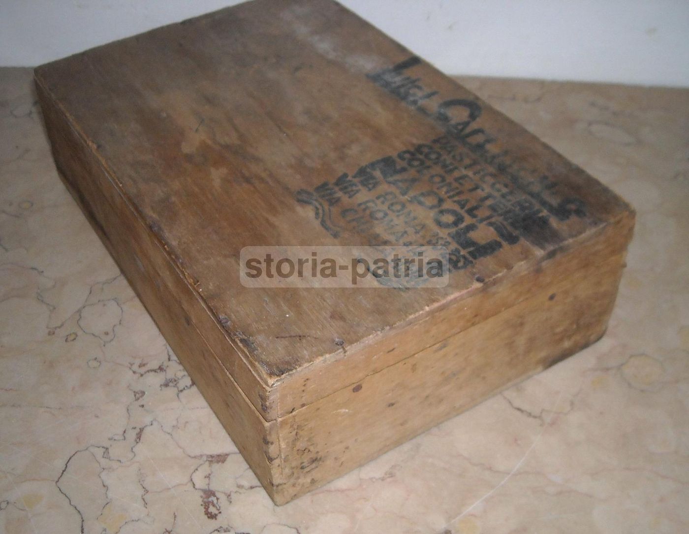 Astuccio Pubblicitario In Legno Pasticceria Caflich Napoli '900