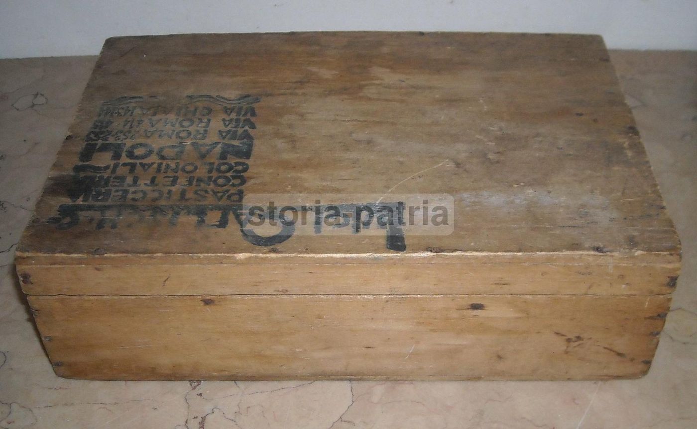 Astuccio Pubblicitario In Legno Pasticceria Caflich Napoli '900