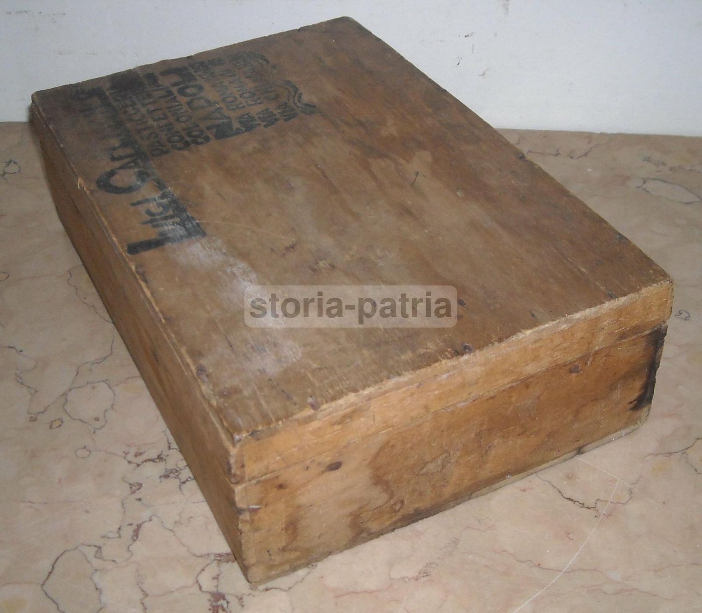 Astuccio Pubblicitario In Legno Pasticceria Caflich Napoli '900