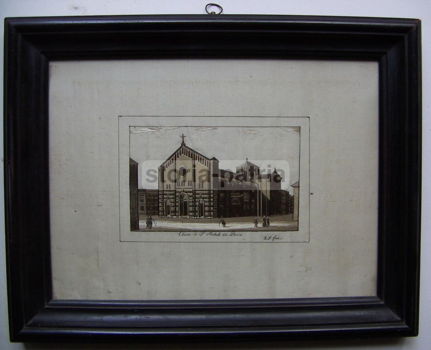 Ricamo Della Chiesa Di San Michele A Pavia, Tessuto In Seta, Metà '800, Firmato R.S.