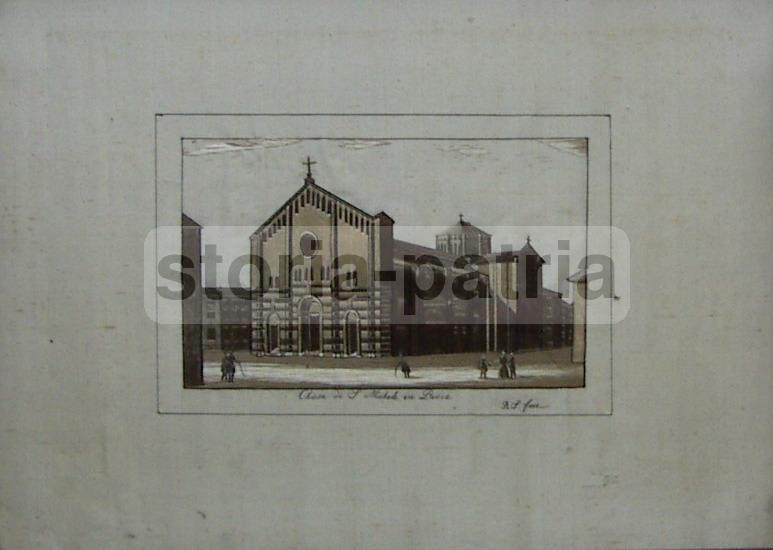 Ricamo Della Chiesa Di San Michele A Pavia, Tessuto In Seta, Metà '800, Firmato R.S.