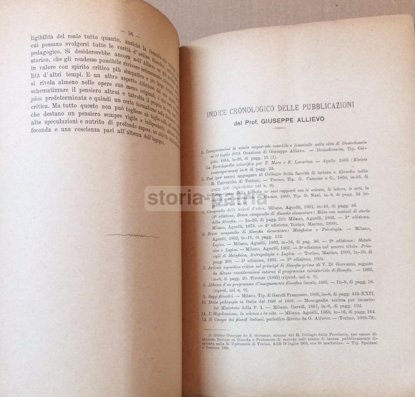 Giovanni Calò, Il Pensiero Filosofico Pedagogico Di Giuseppe Allievo, 1910