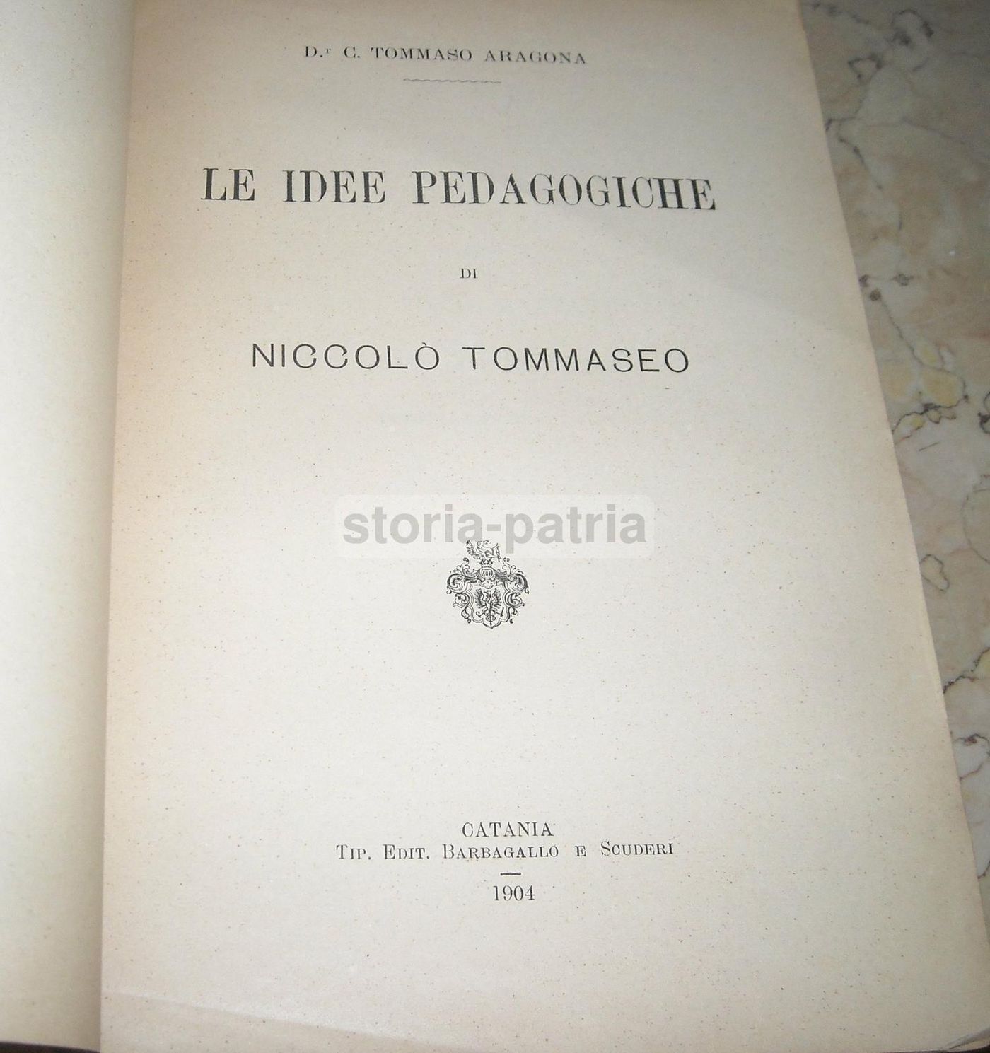 Le Idee Pedagogiche Di Niccolò Tommaseo (Aragona, 1904)