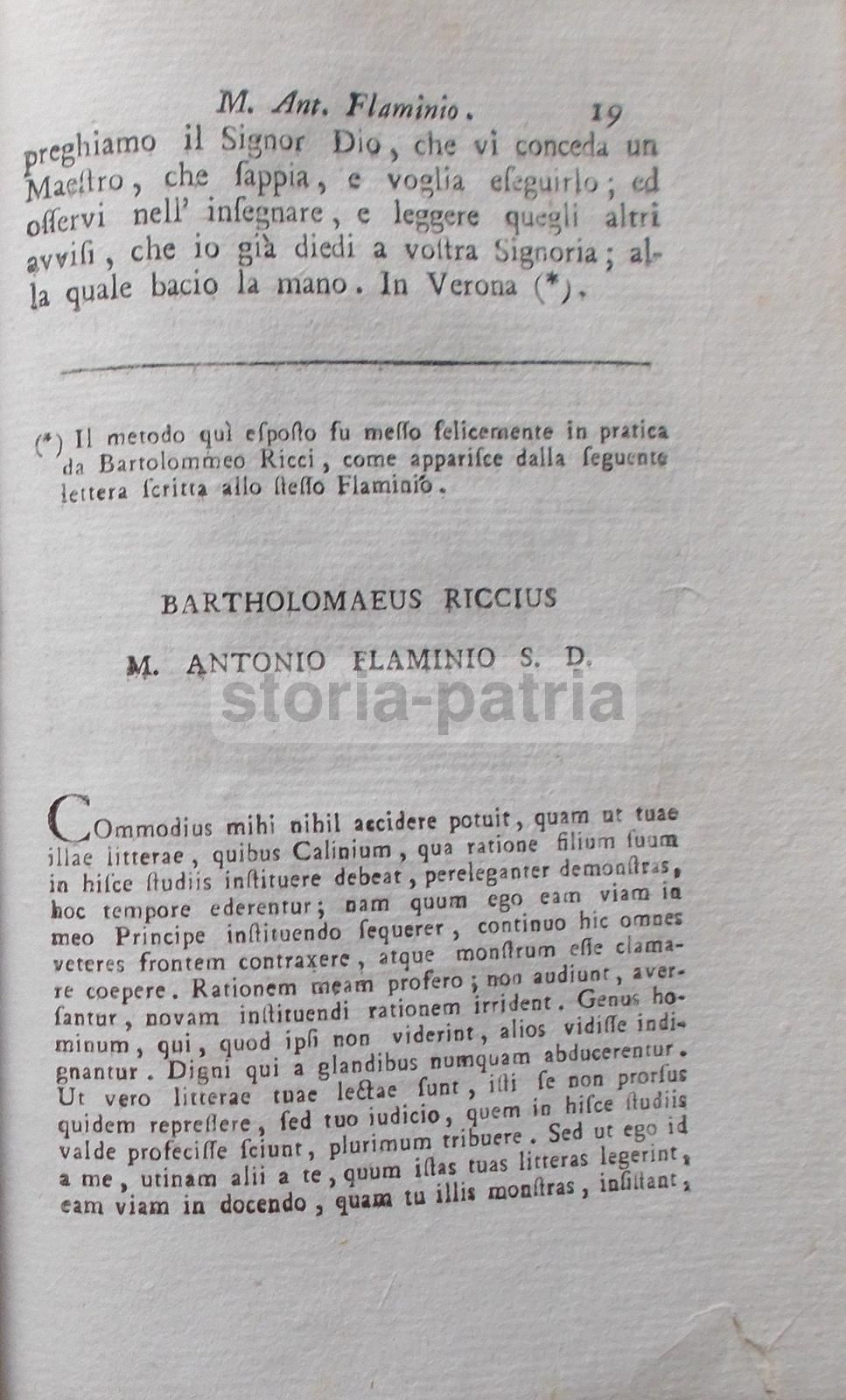 Lettere Di Antonino Flaminio Sulla Pedagogia E L'Insegnamento Ai Fanciulli (XVIII Secolo)