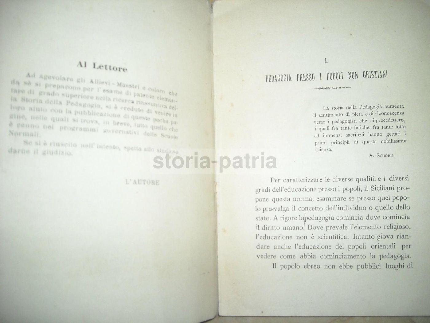 Storia Della Pedagogia Di Giuseppe Maggio, Altamura 1888, Rara Edizione