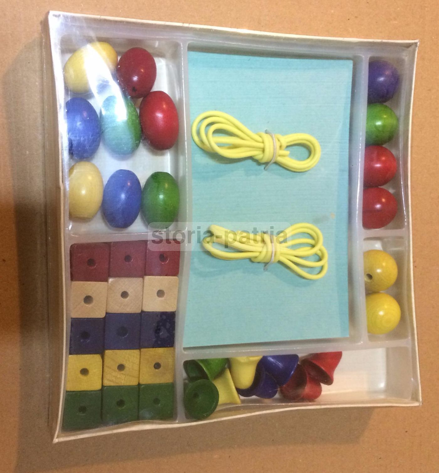 Gioco Pedagogico Vintage Anni '70 In Legno Colorato Sigillato