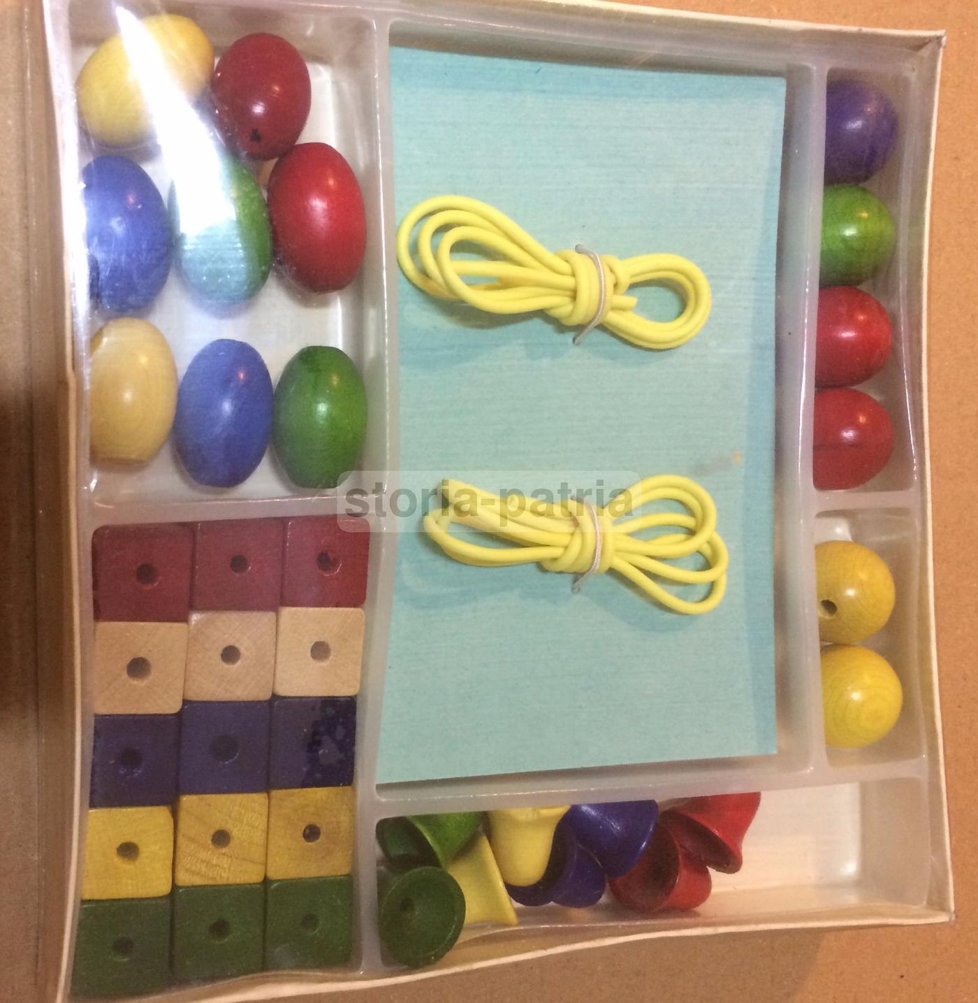 Gioco Pedagogico Vintage Anni '70 In Legno Colorato Sigillato