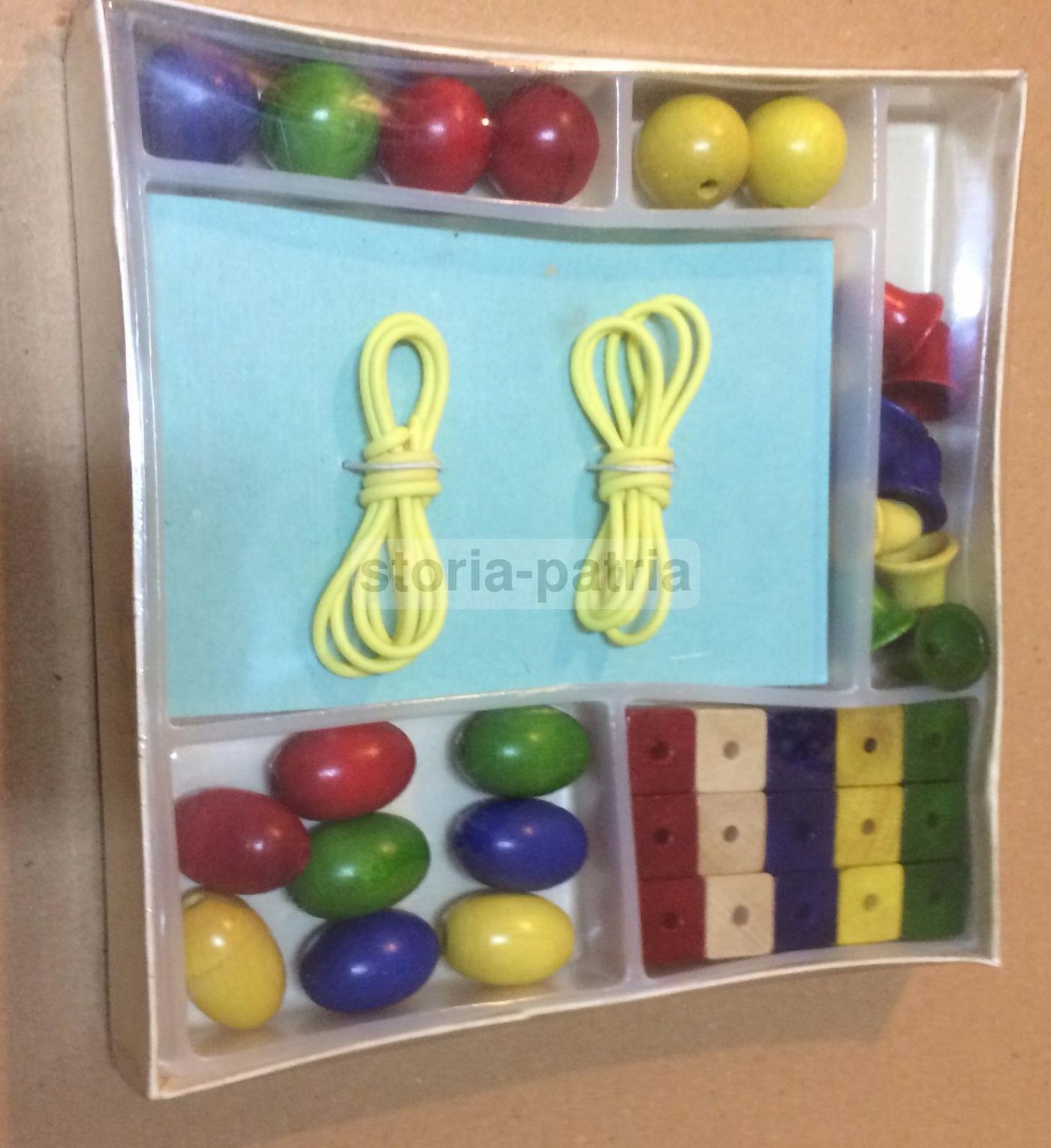 Gioco Pedagogico Vintage Anni '70 In Legno Colorato Sigillato