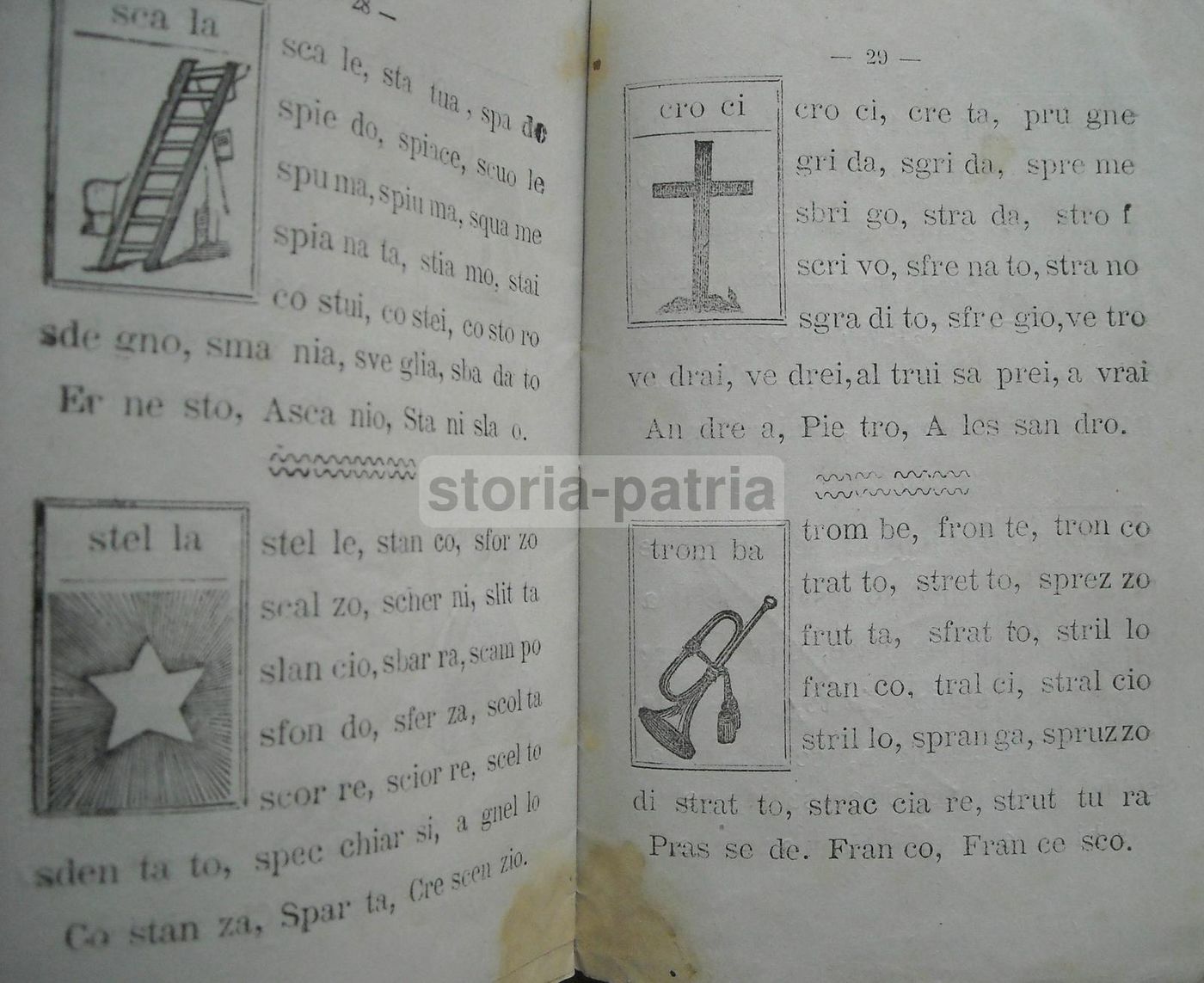 Sillabario Illustrato Di Giovanni Scavia, Torino, Grato Scioldo, Fine XIX Secolo