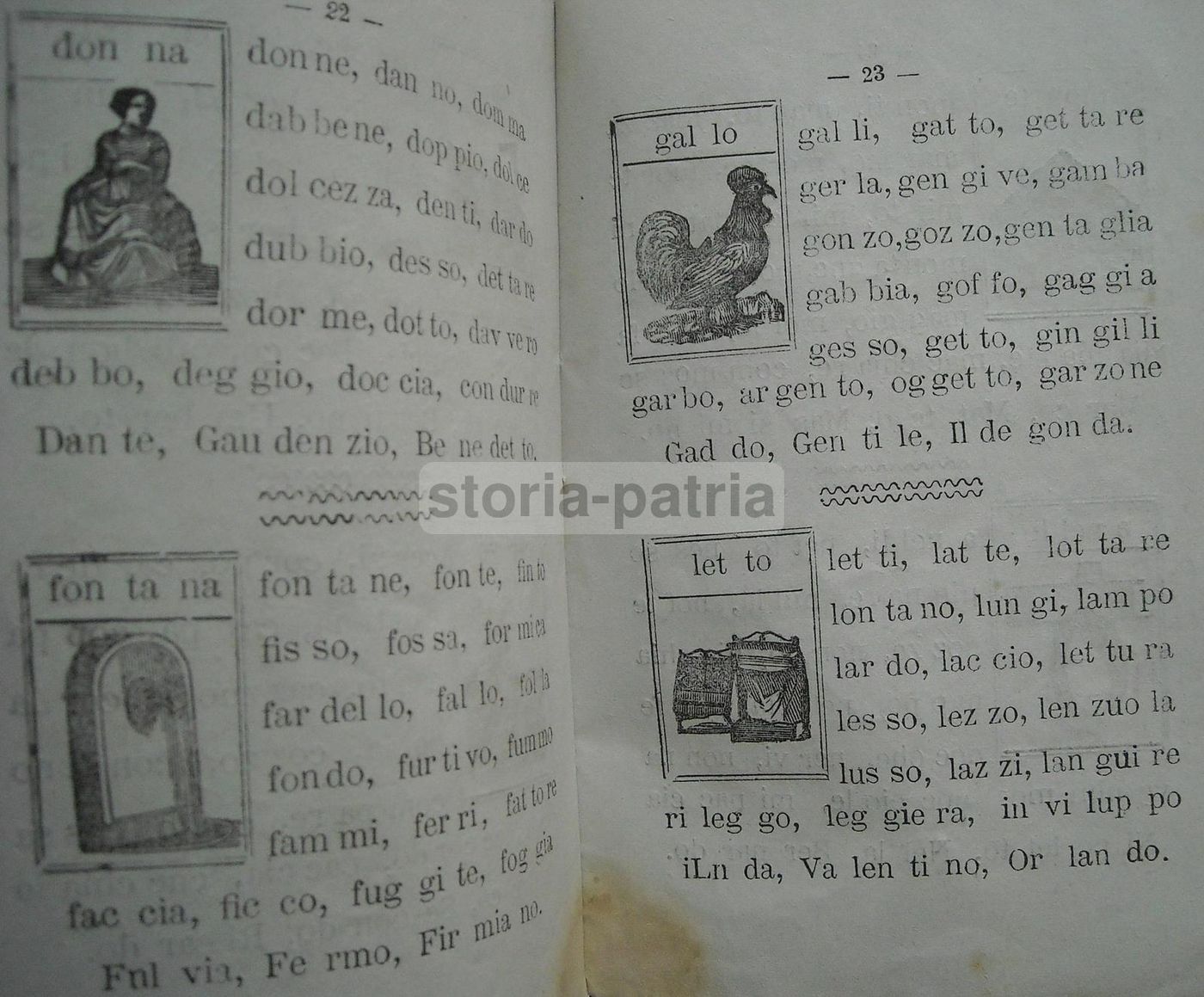 Sillabario Illustrato Di Giovanni Scavia, Torino, Grato Scioldo, Fine XIX Secolo