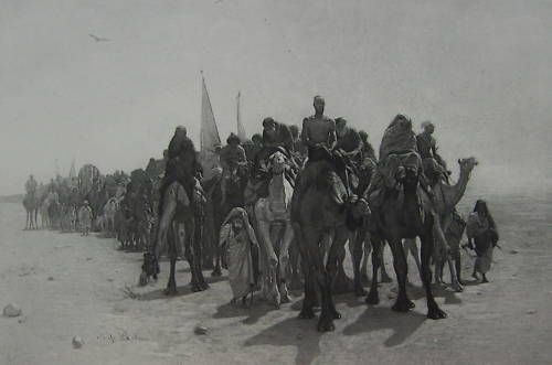 Pellegrinaggio Alla Mecca. Léon Belly. Stampa Antica Photogravure Goupil. XIX Secolo.