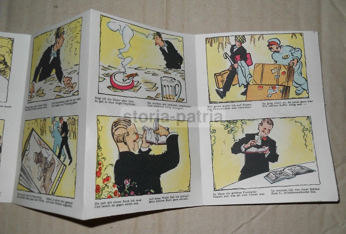 Depliant Pubblicitario Montblanc Berlino Anni '30 Con Fumetto