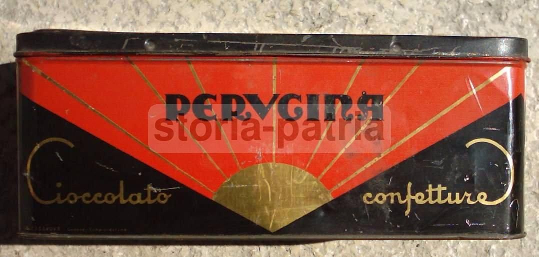 Scatola Pubblicitaria Perugina Art Déco Anni '20 '30 Latta