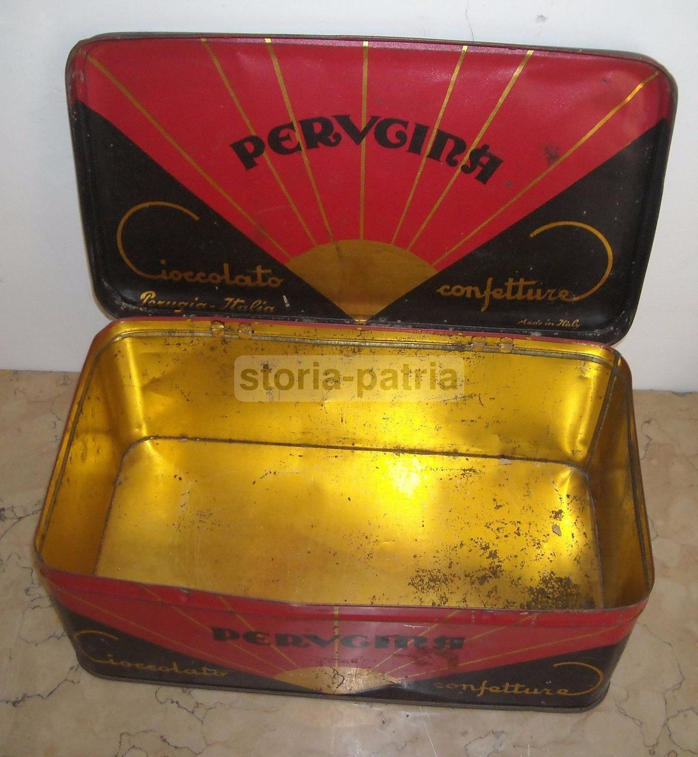 Scatola Pubblicitaria Perugina Art Déco Anni '20 '30 Latta