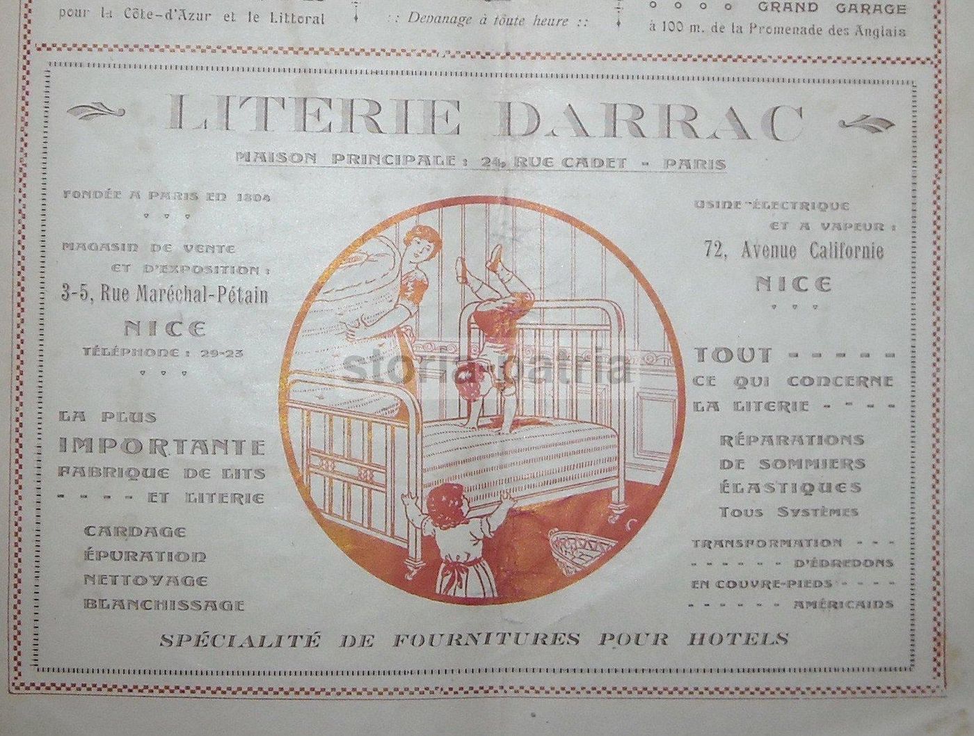Pubblicità Vintage Calze Perugia 1922 Nizza Francia Illustrazione