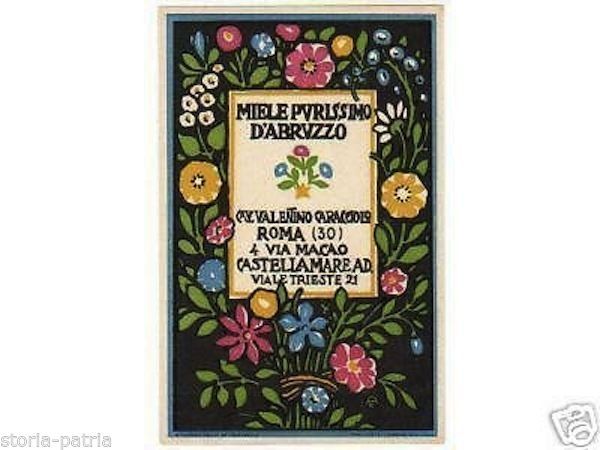 Etichetta Miele Caracciolo Pescara Castellammare Cermignani 1900
