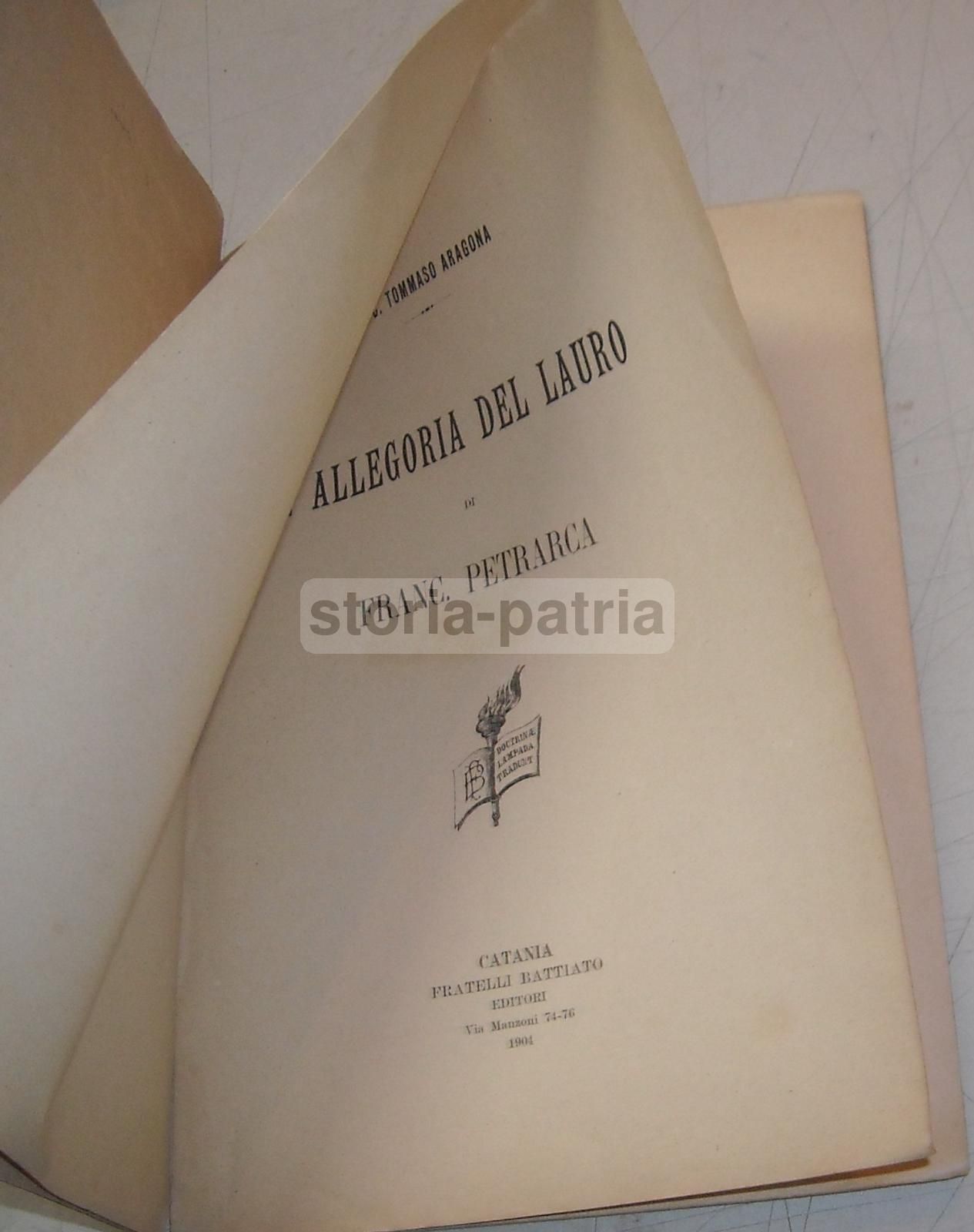 L'Allegoria Del Lauro Di Francesco Petrarca   Tommaso Aragona (1904)