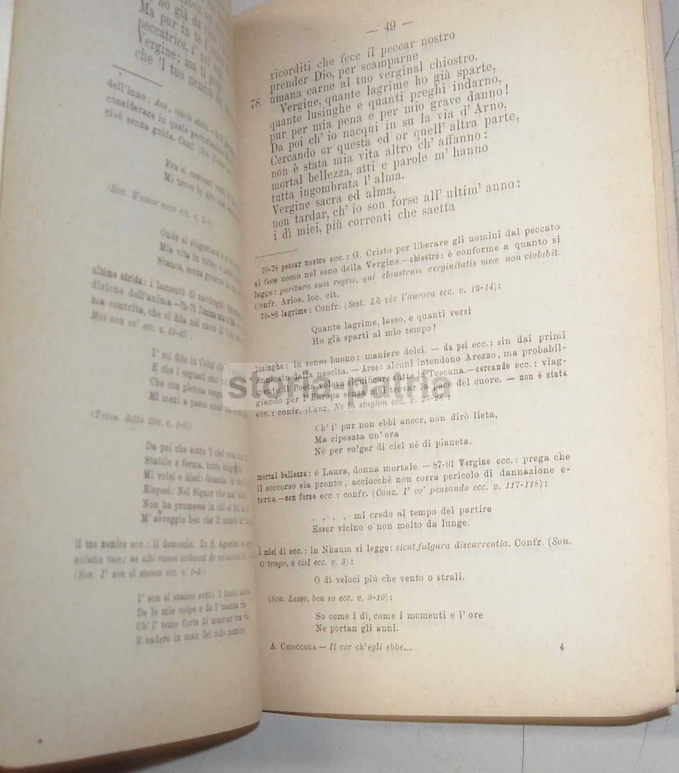 Petrarca: Canzone "Vergine Bella". Antonio Chioccola, Napoli, 1904. Rara Edizione