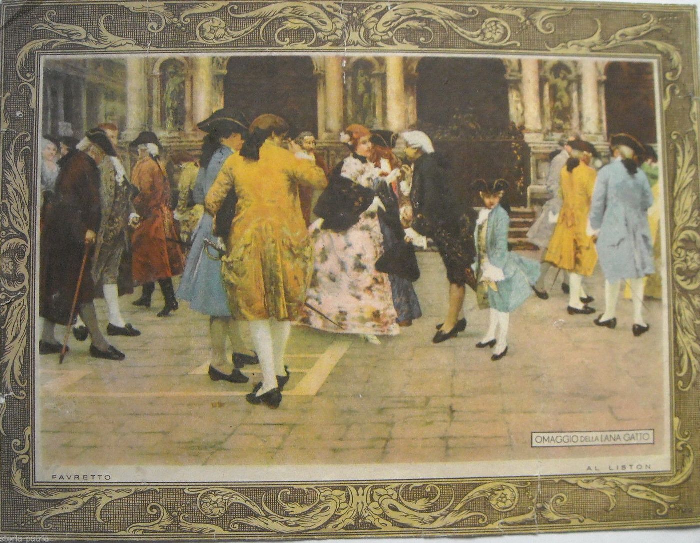 Stampa Favretto "Al Liston" Per Lana Gatto Tollegno, Venezia