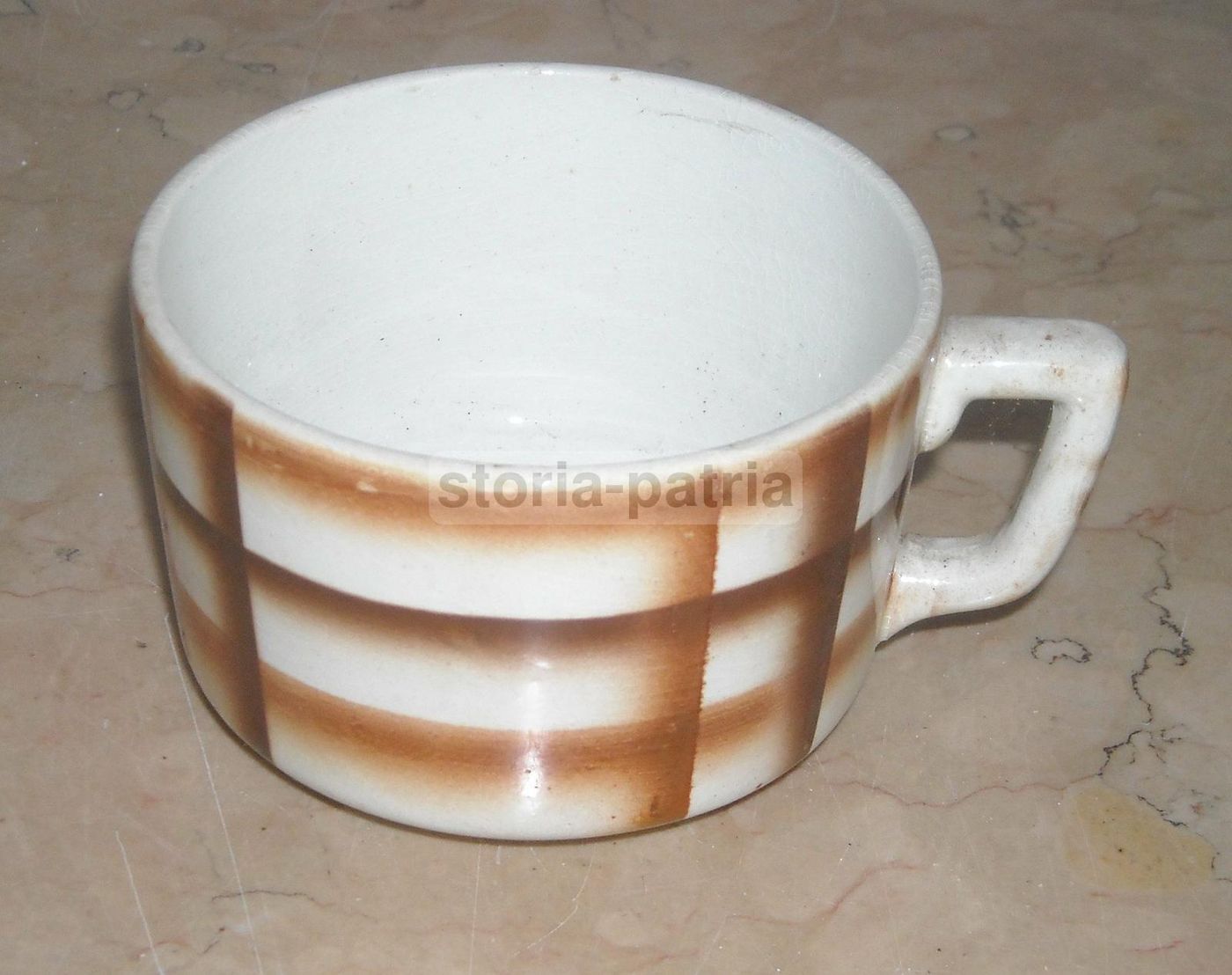 Tazza Ceramiche Piemontesi Futurista Anni '30 Decoro Geometrico