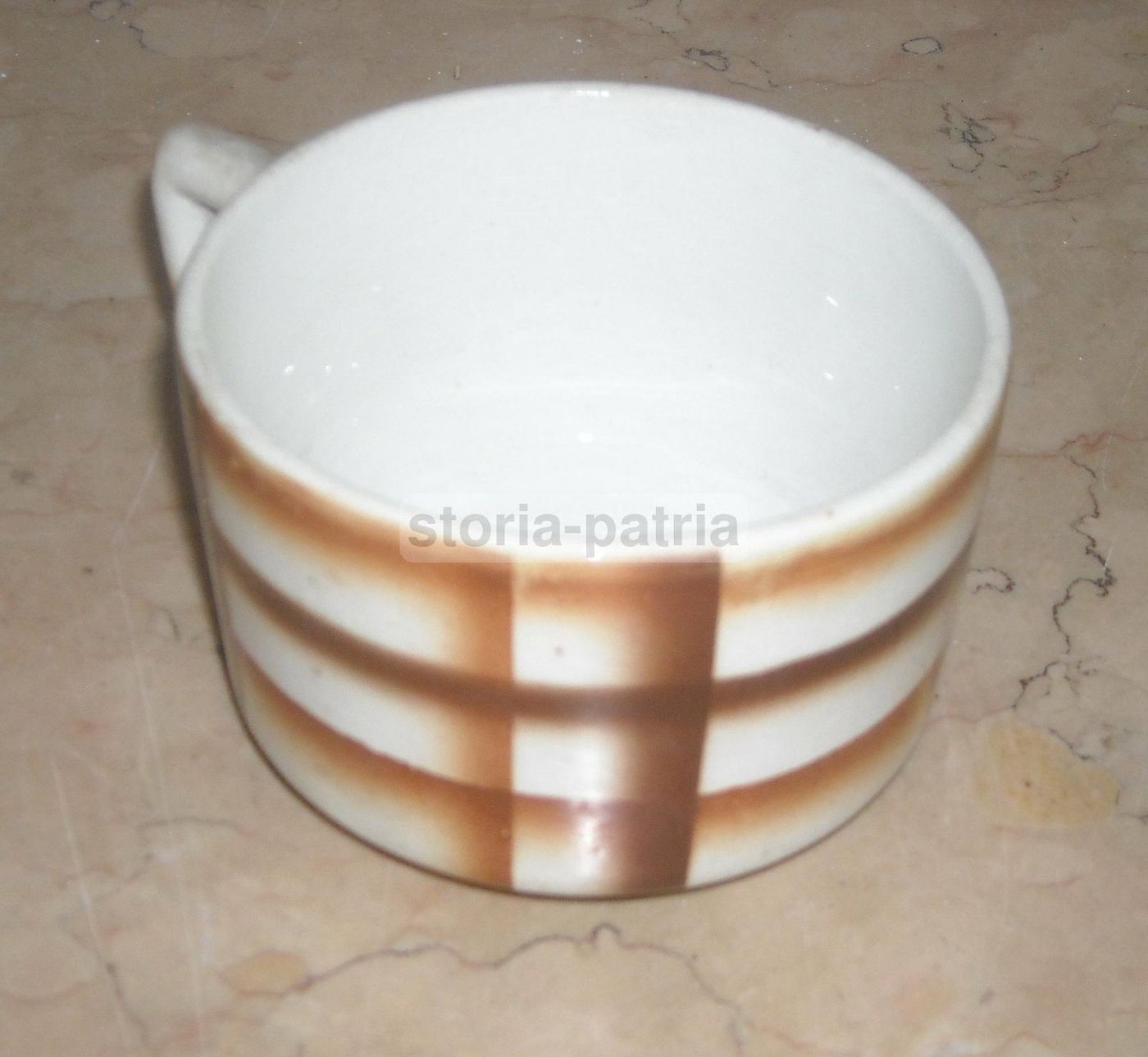 Tazza Ceramiche Piemontesi Futurista Anni '30 Decoro Geometrico