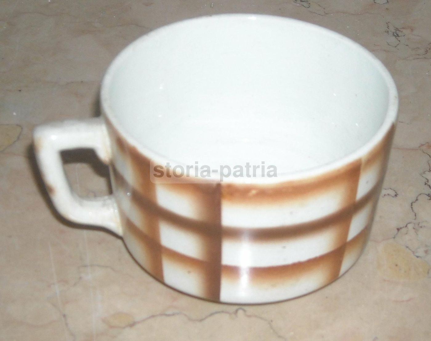 Tazza Ceramiche Piemontesi Futurista Anni '30 Decoro Geometrico