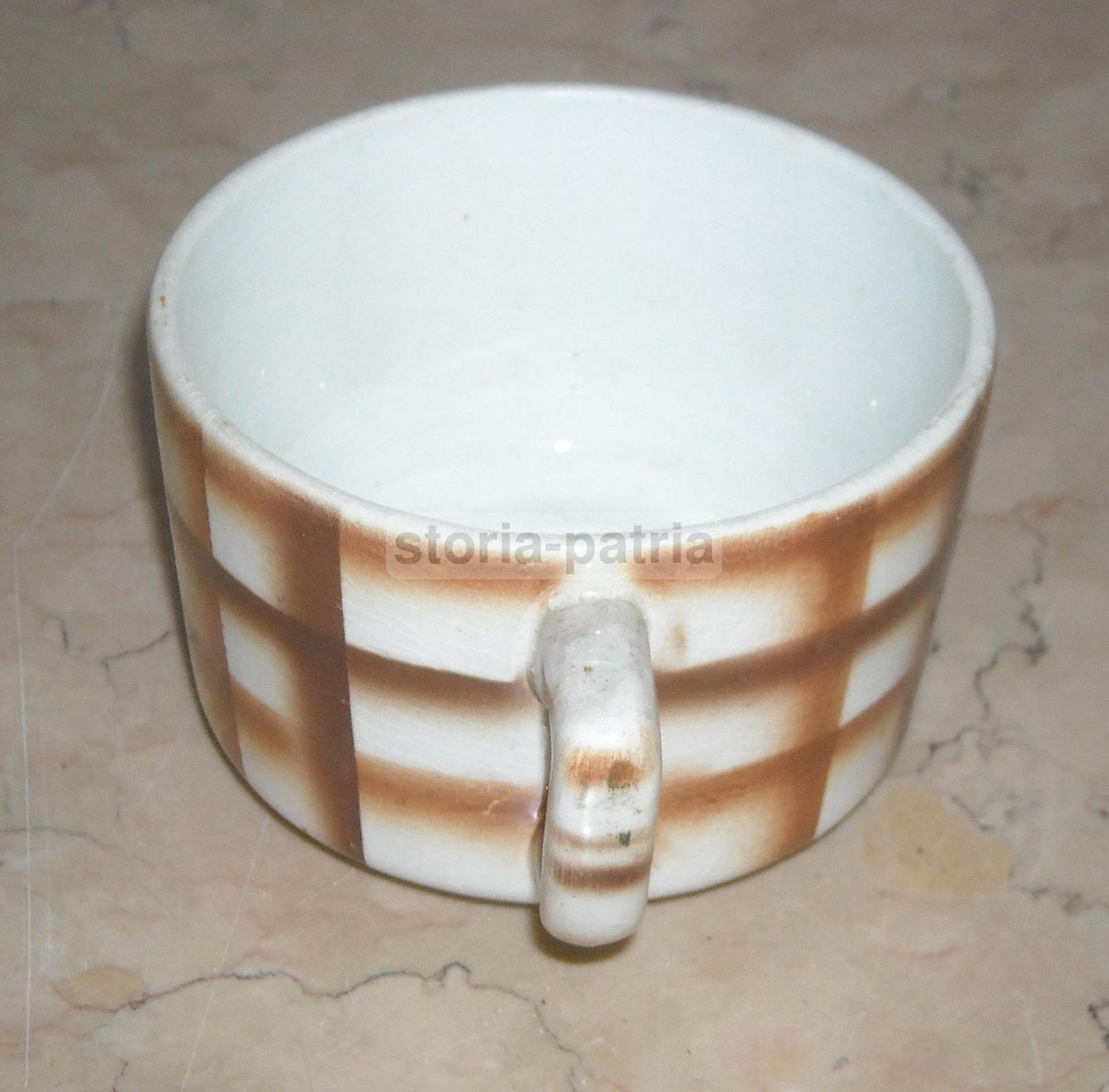 Tazza Ceramiche Piemontesi Futurista Anni '30 Decoro Geometrico