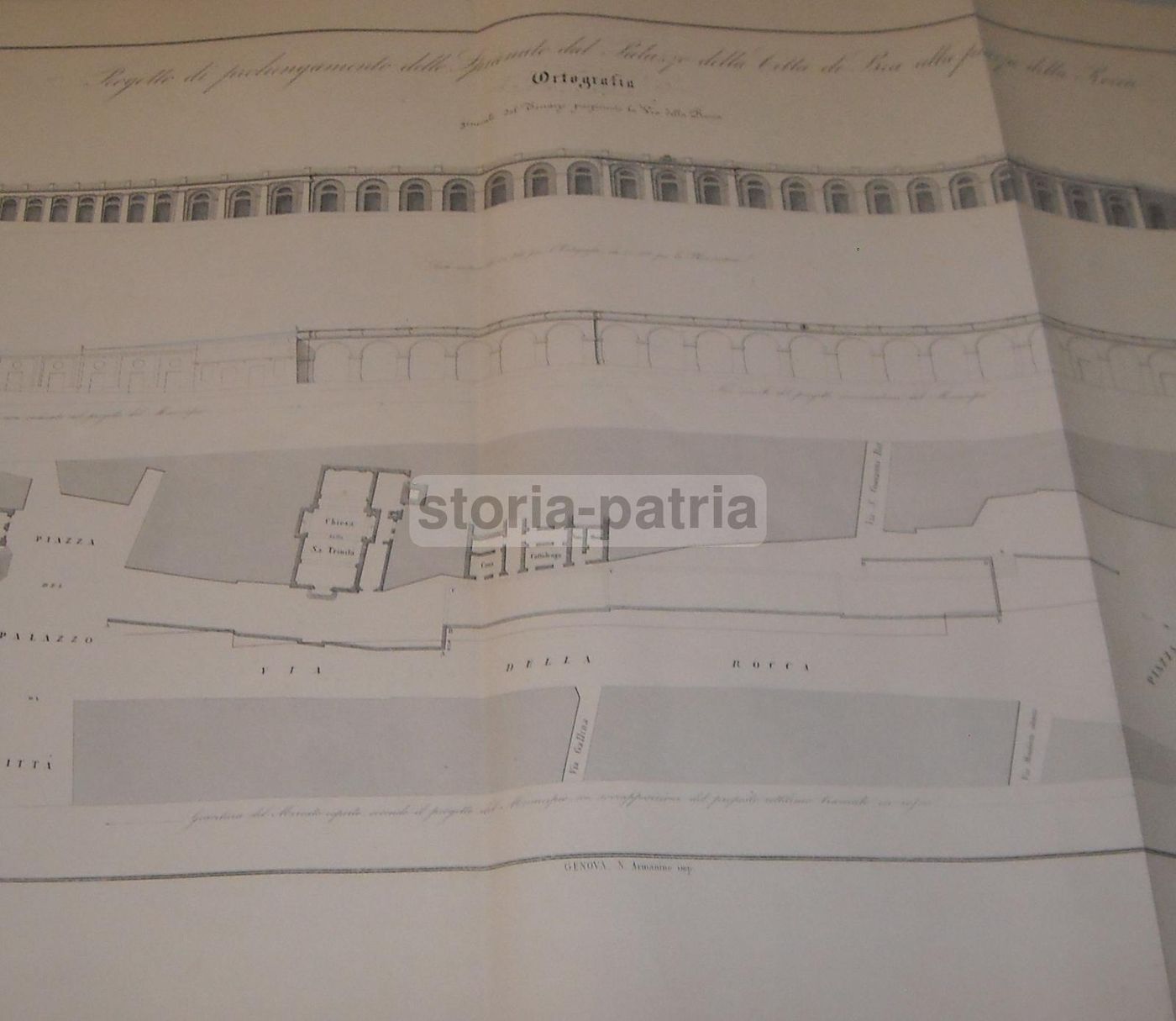 Progetto Di Prolungamento Dello Spianato Di Bra 1858 Carlo Della Veneria Tavole Originali