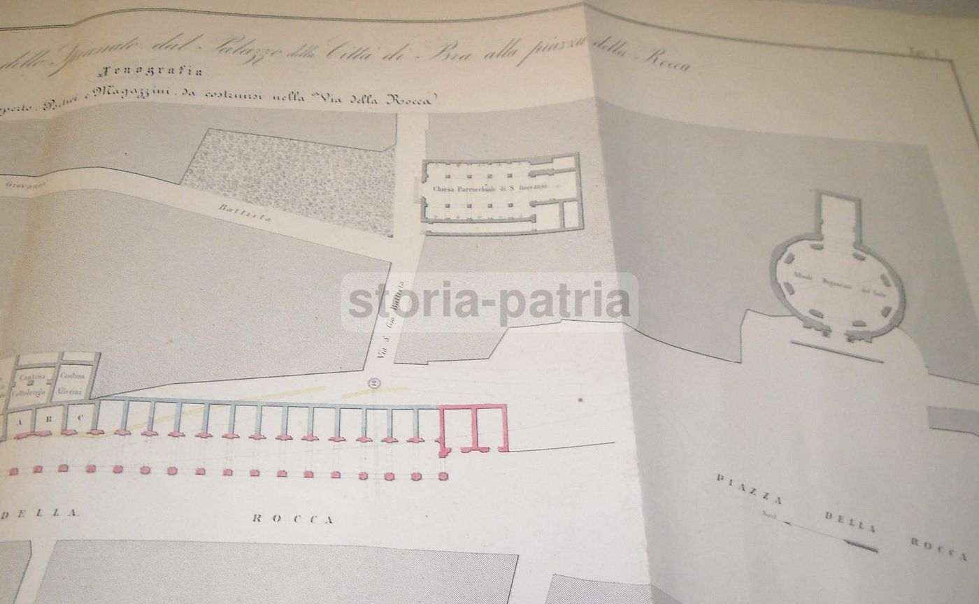 Progetto Di Prolungamento Dello Spianato Di Bra 1858 Carlo Della Veneria Tavole Originali