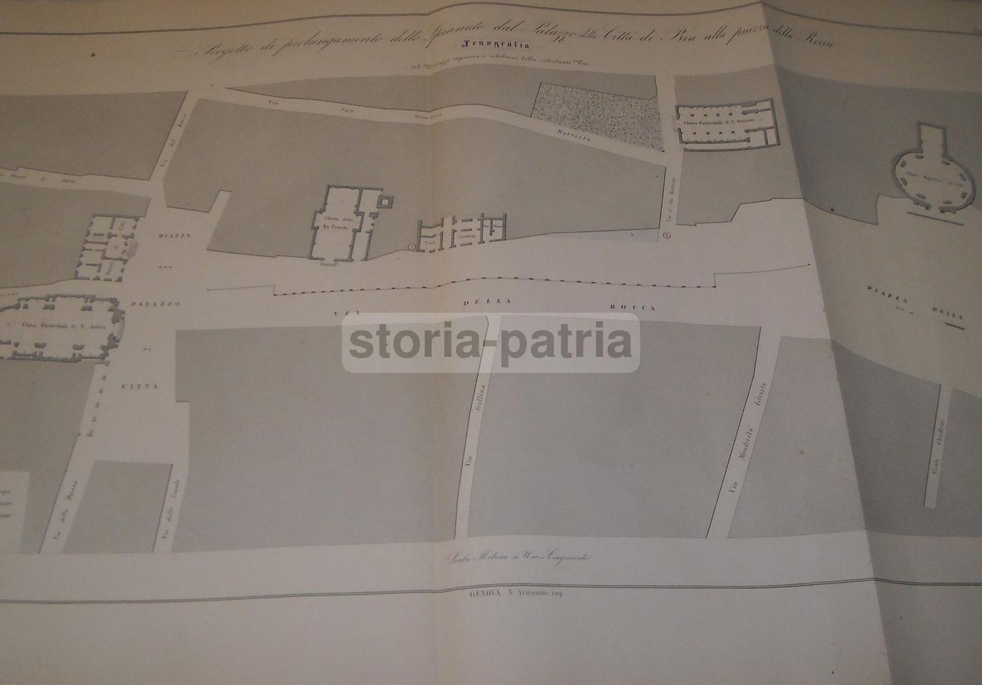 Progetto Di Prolungamento Dello Spianato Di Bra 1858 Carlo Della Veneria Tavole Originali