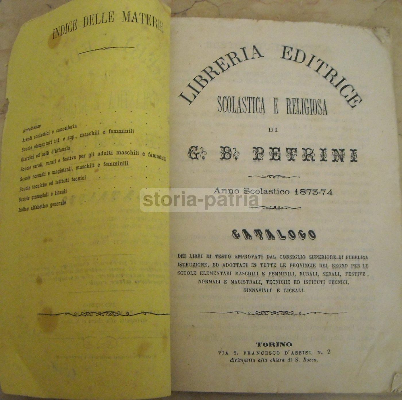 Catalogo Libreria Petrini Torino 1873: Libri Scolastici E Materiale Didattico