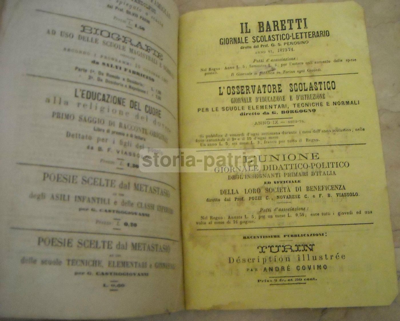 Catalogo Libreria Petrini Torino 1873: Libri Scolastici E Materiale Didattico