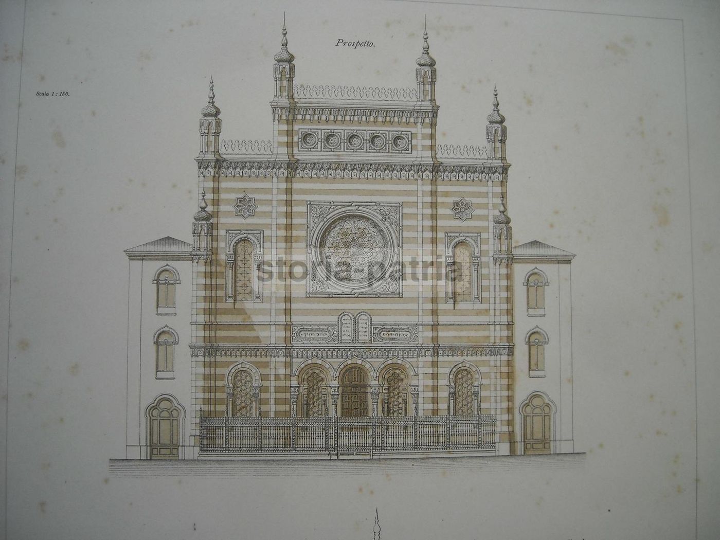 Tempio Israelitico Di Vercelli, 1890. Progetti Dell'Architetto Giuseppe Locarni, Torino