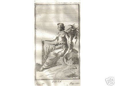 Incisione Antica Pietà, Mitologia Greca, Acquaforte, Fine '700   Inizio '800