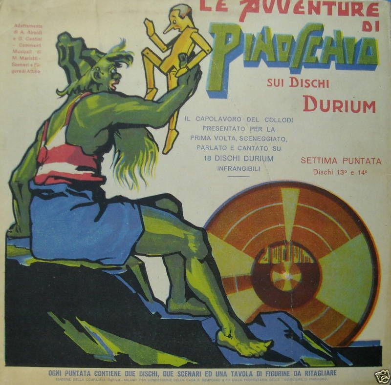 Pinocchio: Le Avventure Di Pinocchio Su Dischi Durium (1933)