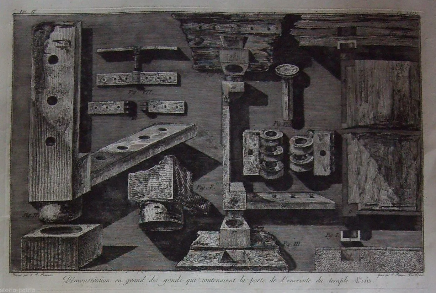 Piranesi: Antique Engraving, Gate of the Temple of Isis, 1805, Etching