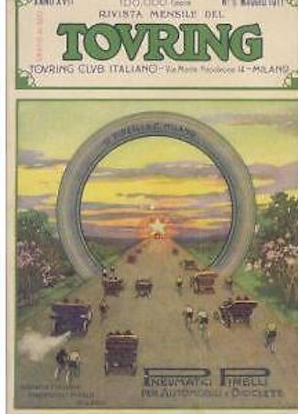 Pubblicità Pirelli Pneumatici Epoca Liberty, TCI