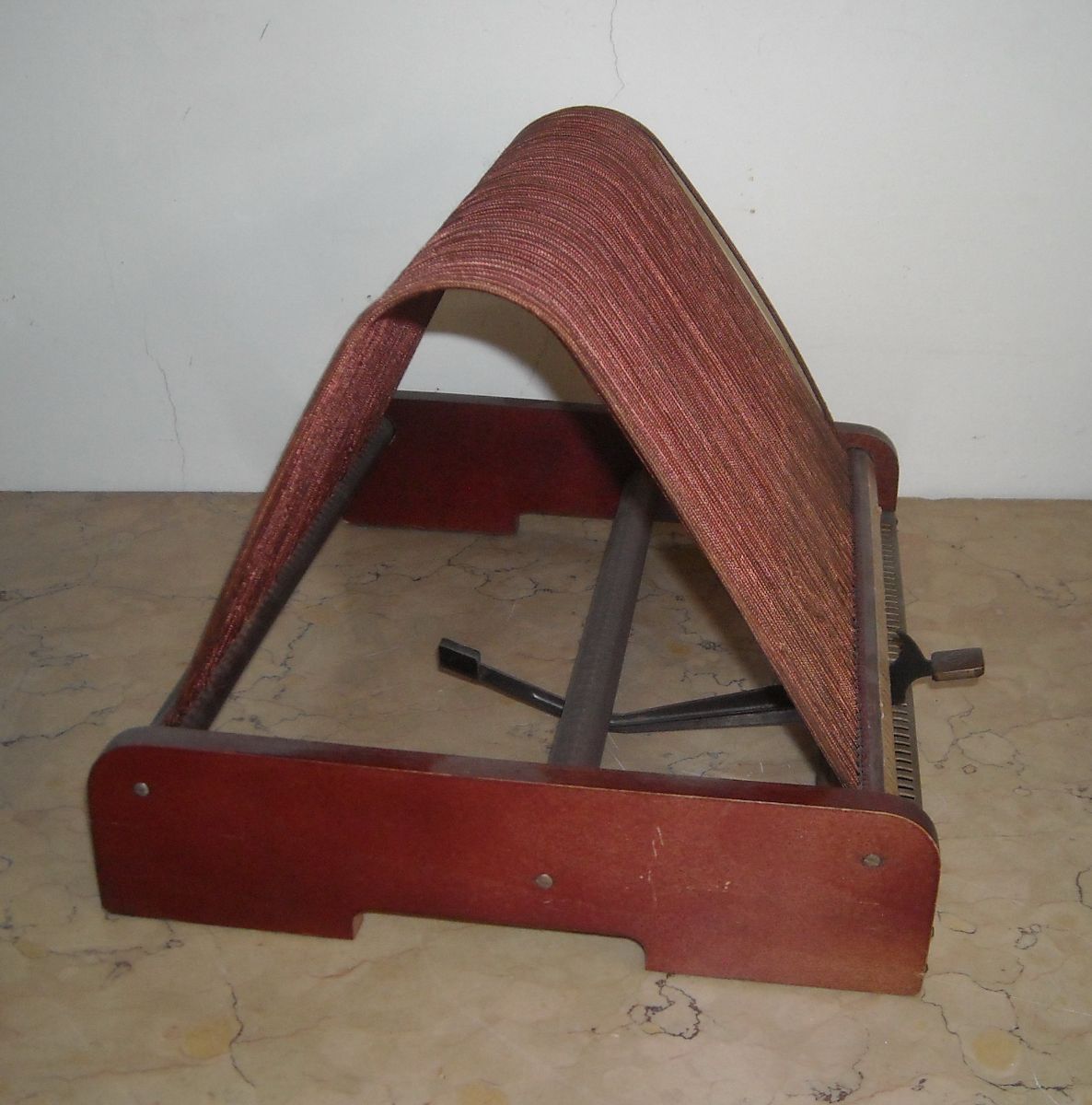 Plattofix: Porta Dischi In Vinile d'Epoca In Legno Di Mogano, Prima Metà Del '900